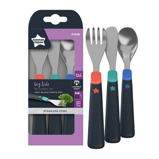 Tommee Tippee Big Kids First Cutlery Set, 12 m+ image number 1